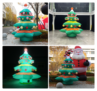 Sapin de Noël gonflable personnalisé imperméable de 3 m, grand sapin de Noël gonflable durable avec LED, décoration de Noël gonflable