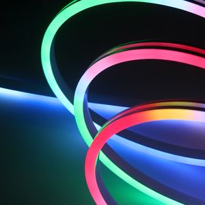 Offre Spéciale 1cm coupe 5M/10M/50M/100M Ip67 RGB RGBIC Silicone Led néon lumière bande 24V Flexible souple flexible pour entrepôts - Product Image 2
