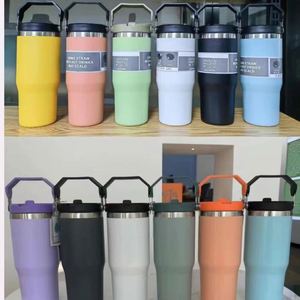 30oz Stainless Steel Vacuum Insulated Thermos Cup for Car Use <b>Large</b> Capacity Portable <b>Gift</b> Cup with Handle - Product Image 2