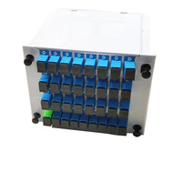 Divisor PLC de Alta Calidad 1x2 1x4 1x8 1x16 1x32 1x64 con Conectores SC/FC/LC/ST para Cables OM3/OM4