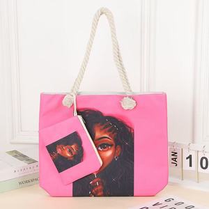 Sinh viên công suất lớn vải cầm tay tote túi đơn giản rô mô hình phim hoạt hình thiết kế truyền nhiệt in Vai Túi - Product Image 5