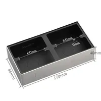 Boîtier de jonction mural universel de type 86 en acier inoxydable de luxe pour interrupteur et prise, montage en saillie, norme EU IP20, pour améliorations domestiques