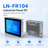 Terminal de Control HMI con Pantalla Táctil de Aluminio de 10.4 Pulgadas, Sin Ventilador, Compatible con Windows y Linux, PC Industrial Integrado