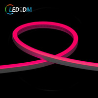 Wasserdichtes Flexibles Neon-LED-Lichtband 12*12mm Top Bend Schwarzer Silikonschlauch 5m/Rolle 12V DC CRI80 RGB 5cm-Schnitt Neon für Gebäudebeleuchtung