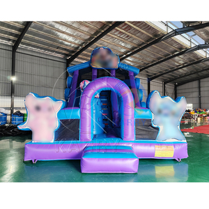 Commercial Outdoor Kids Playground Inflatable Cartoon <b>Jumping</b> Castle Combo Inflatable Double lane Slide for Kids Adults - Product Image 3