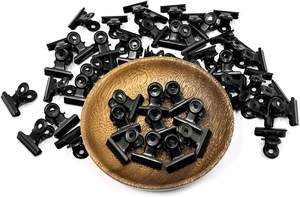 Mini agrafes en métal noir, petites pinces à papier pour photos, images - Product Image 2