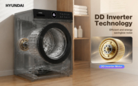 HYUNDAI Washer 10kg Front Load Washing Machine 16 Programs Quick Wash Touch Panel Fully Automatic Washer DD Motor 1400RPM