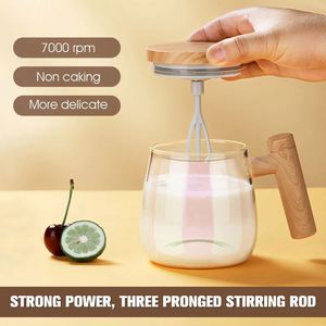 Automatic Mixing Cup Portable Coffee Cup Office Glass Inner Liner <b>Mug</b> Minimalist Design Electric Mixer - Product Image 3