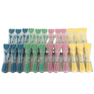 Pinces à linge en plastique colorées de qualité supérieure, pinces à linge en plastique colorées de grande taille pour la lessive - Product Image 1