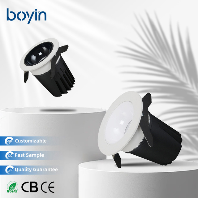 Home Hotel Villa Anti Glare Embedded Downlight Lamp Shell Aluminum Alloy 12/20/30/40w Adjustable Chrome Recessed Spot Downlight