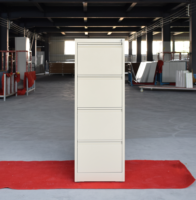 Gabinete Metálico Vertical de 4 Cajones, Plegable, Ideal para Oficina, Superventas