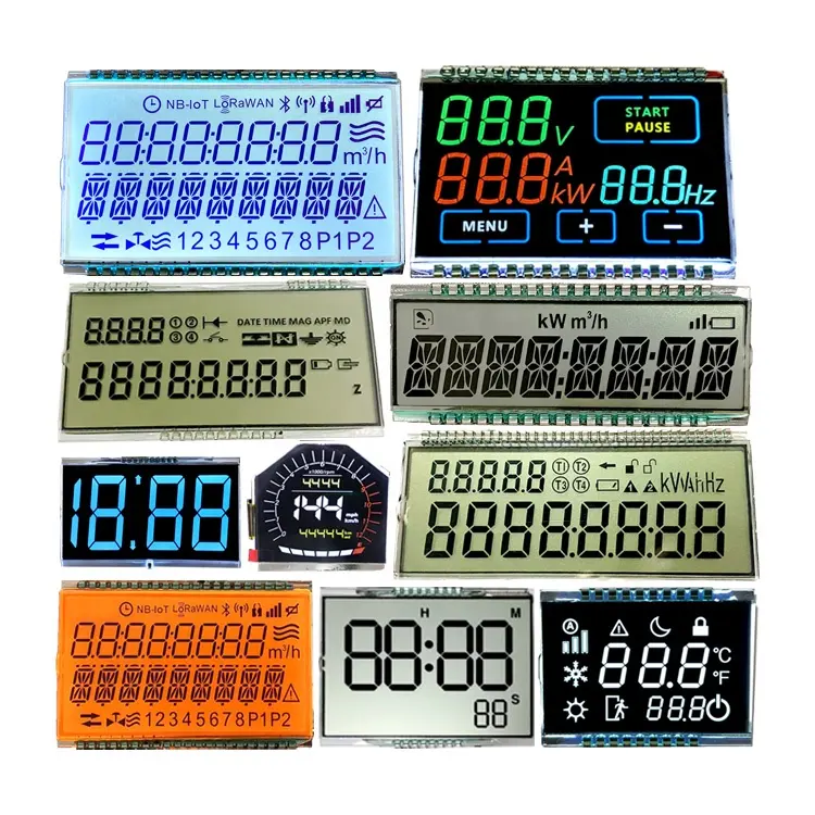 Melhor preço China fabricante personalizado Digital Signage LCD Display tela monocromática LCD sete segmentos dígitos Pantalla