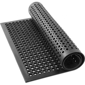 Thickened Shock Absorbent Rubber Hole <b>Mat</b> <b>Waterproof</b> Lockable <b>Mat</b> for Cattle Pig Horse Breeding Stable Barn Flooring - Product Image 2
