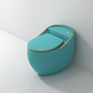 European Colored Design Water Saving Egg Shaped <strong>Portable</strong> Western Ceramic Green <strong>Toilet</strong> <strong>for</strong> Bathroom - Product Image 2