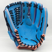 Gant de baseball/softball professionnel en cuir avec logo imprimé sur mesure, fabrication OEM, cuir de vachette durable, pour entraînement en extérieur/intérieur, achat en gros