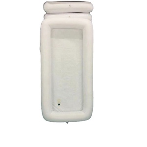 <b>Inflatable</b> Ice Bar Tray for Pool Parties Rectangular Floating Drink & Fruit Cooler with Ice Bath - Product Image 4