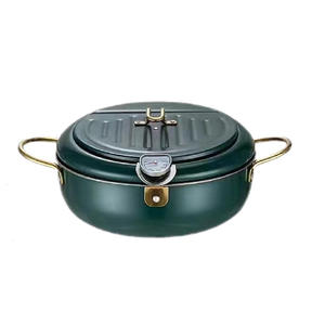 Outils de <span class=keywords><strong>cuisine</strong></span> ménagers multifonctionnels Friteuse à huile en acier inoxydable Poêle à frites avec thermomètre - Product Image 6