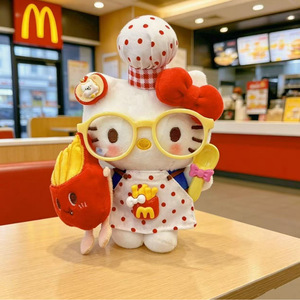 Hello Kitty Plush <b>Toy</b> 1584 Cm With Glasses And Hat For Kids And Collectors - Product Image 3
