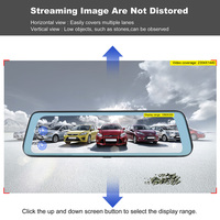 Haute résolution 2 millions de pixels voiture caméra Crash capteur DVR miroir tableau de bord caméra voiture