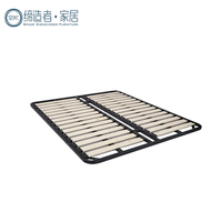 Vente en gros d'usine OEM personnalisé pas cher style moderne noir plate-forme d'assemblage métal plat cadre de lit King Queen