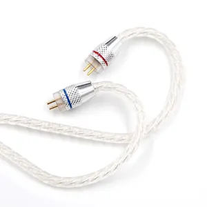 CCA Silver Plated Upgrade Cable 3.5 mm Audio Cable 4 Core 2 Pin Original Earphone Cable Diy For Cca C10/c16/c04/ KZ ZS3 ZS6 ZSA