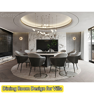 Sang trọng 3D Rendering trang trí nội thất phòng khách phòng tắm đồ nội thất tùy chỉnh vật liệu xây dựng cho toàn bộ ngôi nhà thiết kế nội thất dịch vụ - Product Image 4