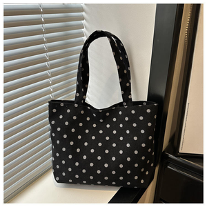 Bolso Tote 2026 de Lona para Mujer, Estilo Coreano Chic, con Estampado de Puntos, Gran Capacidad, Moderno, Versátil, Ligero y Minimalista - Product Image 3