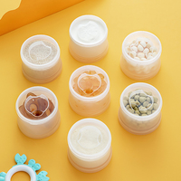 Récipient alimentaire en plastique portable avec compartiment Nouveau Design Rectangle Lait en poudre Peut Snack Boîte de rangement pour la cuisine et les voyages