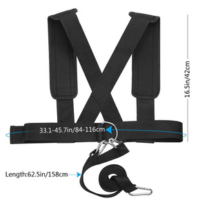 Gilet à bandes de résistance avec sangles réglables pour la course à pied, l'entraînement et le fitness, longueur 33,1-45,7 pouces/84-116 cm, 62,5 pouces/158 cm - Product Image 1