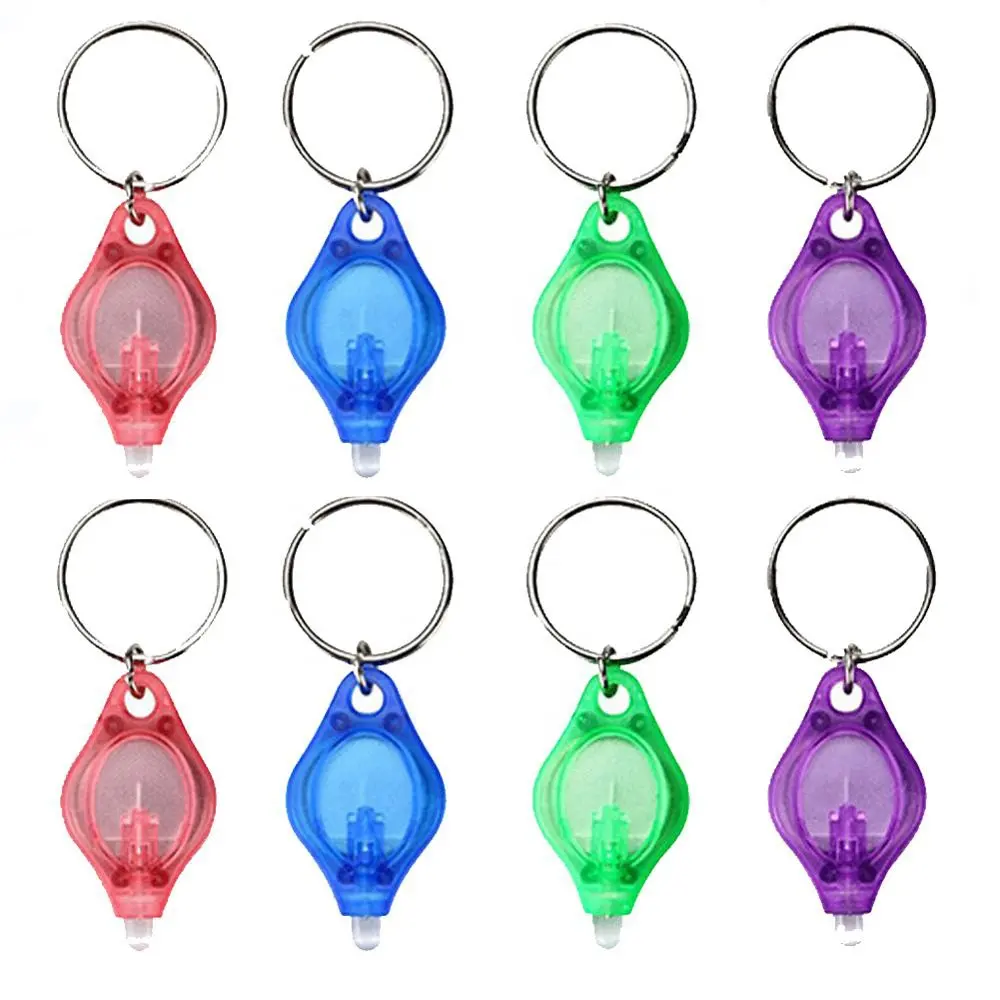 Promotion Gifts Customized Logo Mini Led Keychain Flashlight Button Battery Ultraviolet UV Torch Blacklight