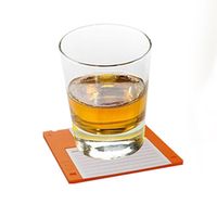 Juego de 6 Posavasos de Silicona Ecológicos Modernos con Diseño de Disquete, para Mesa de Café, Bebidas y Tazas