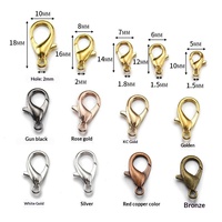 Matières premières pour accessoires de bijoux : Fermoir mousqueton en alliage, accessoires de porte-clés en métal, connecteurs pour bracelets et colliers, connecteurs de pendentifs.