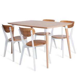 Ensemble table et chaises en bambou Zhuyijia Nan pour petits appartements, style nordique en bois massif pour usage domestique - Product Image 5