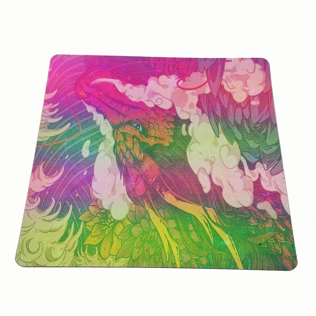 Poron Base Rainbow Color Gaming Mousepad Glass Infused Fabric Surface Mouse Pad Factory OEM