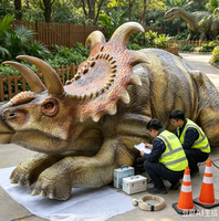 Dinosaure animatronique en acier grandeur nature, modèle de simulation électrique réaliste pour aire de jeux intérieure/extérieure, maternelle, école