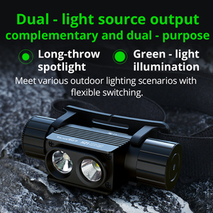 Tank007 H21 Ngoài Trời Di Động Kép Ánh Sáng Đầu Ánh Sáng Từ Có Thể Sạc Lại Công Suất Cao Đèn Đầu Màu Xanh Lá Cây Màu Đỏ Ánh Sáng Ấm Áp <span class=keywords><strong>LED</strong></span> Cho Đi Bộ Đường Dài - Product Image 5