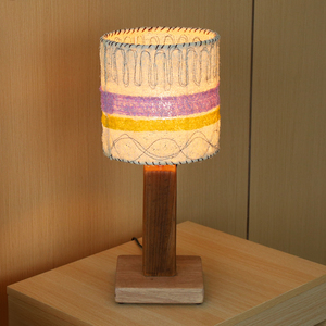 Natural Creative Loofah Table Lamp Handmade Fabric Lamp Light Bedroom Bedside Decorative Home Decor Lights With <b>Switch</b> Lock - Product Image 1