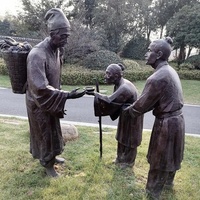 Escultura de Figura de Trabajador de Bronce Moderna y Tradicional Personalizada, OEM ODM, Fundida a Mano, Chapada en Oro, Decoración para Parques Industriales