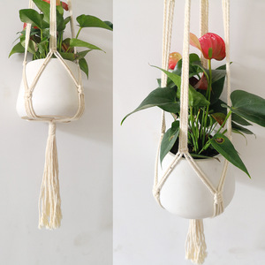 Cesta colgante de tejido, bolsa de red para plantas, decoración colgante, <span class=keywords><strong>tapiz</strong></span> bohemio, estante de pared - Product Image 6