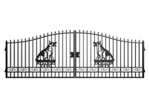 Portail Principal en Fer Forgé Silhouette Berger Allemand « Chien de Garde » – Portail Décoratif en Métal pour Maison et Ferme - Product Image 4