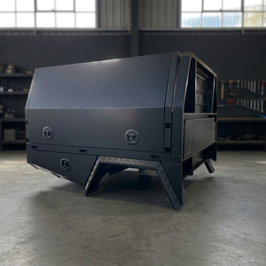 <b>Black</b> Coated Aluminium Ute Tray Heavy Duty Truck <b>Bed</b> Tray With Lockable Tool Chest - Product Image 2