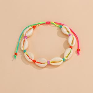 Boho fait à la main coloré cordon tissé Puka mer coquille <span class=keywords><strong>pied</strong></span> bijoux Hawaii été plage perles de rocaille <span class=keywords><strong>Bracelet</strong></span> de cheville pour femmes hommes - Product Image 3