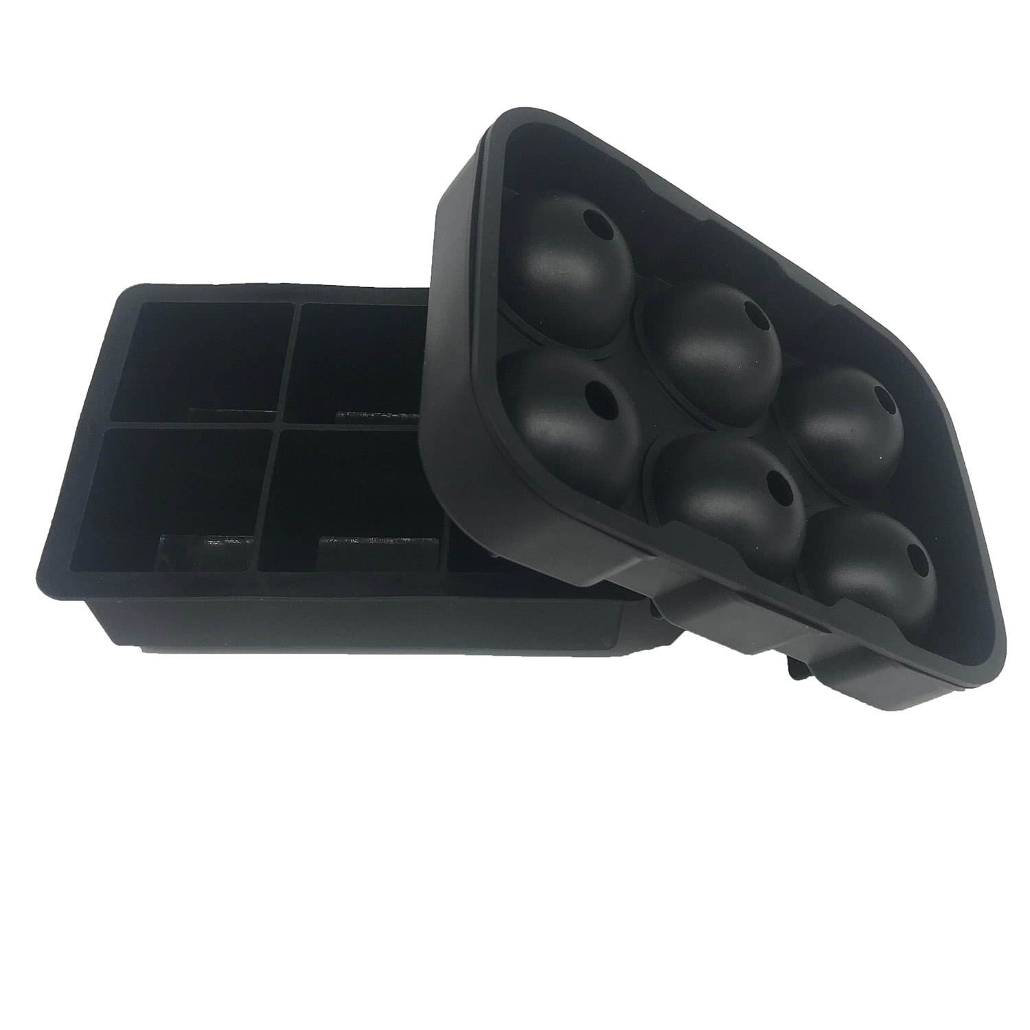 6 cavities black round