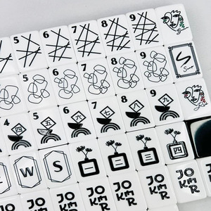 Custom American <b>Mahjong</b> Tiles USA Type Transparent Acrylic <b>Mahjong</b> <b>Set</b> OEM Middle Layer Logo Trending Instagram <b>Mahjong</b> Style - Product Image 1