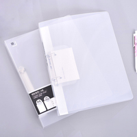 Carpeta de Anillas de Plástico Transparente Blanca y Transparente Personalizada, Carpeta de Archivos de PVC Transparente A4/A5, Material Escolar