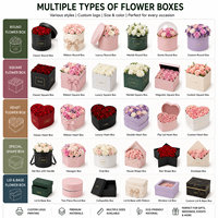 Boîte à fleurs éternelles de luxe personnalisée, boîte à roses, cadeau pour la Saint-Valentin, anniversaire, mariage, cadeau romantique