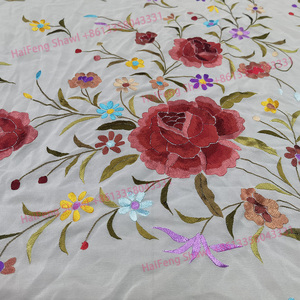 अमेरिकी महिलाओं यूरोप इटली स्पेनिश महिला कशीदाकारी दुपट्टा शॉल - Product Image 2