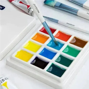 <span class=keywords><strong>Palette</strong></span> <span class=keywords><strong>de</strong></span> <span class=keywords><strong>dessin</strong></span> et d'aquarelle professionnelle MEEDEN pour artistes, avec couvercles - Product Image 4