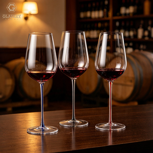 Calici da Vino in Cristallo da 14.4 oz con Stelo Colorato, Bicchieri Universali per Cabernet, Merlot, <span class=keywords><strong>Chardonnay</strong></span>, Calici Eleganti - Product Image 4