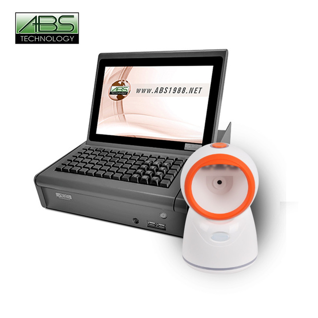 ABS 3803 2D USB-COM Desktop Barcode Scanner CMOS Sensor Handsfree Imager Mode 60fps Scan Speed Commercial